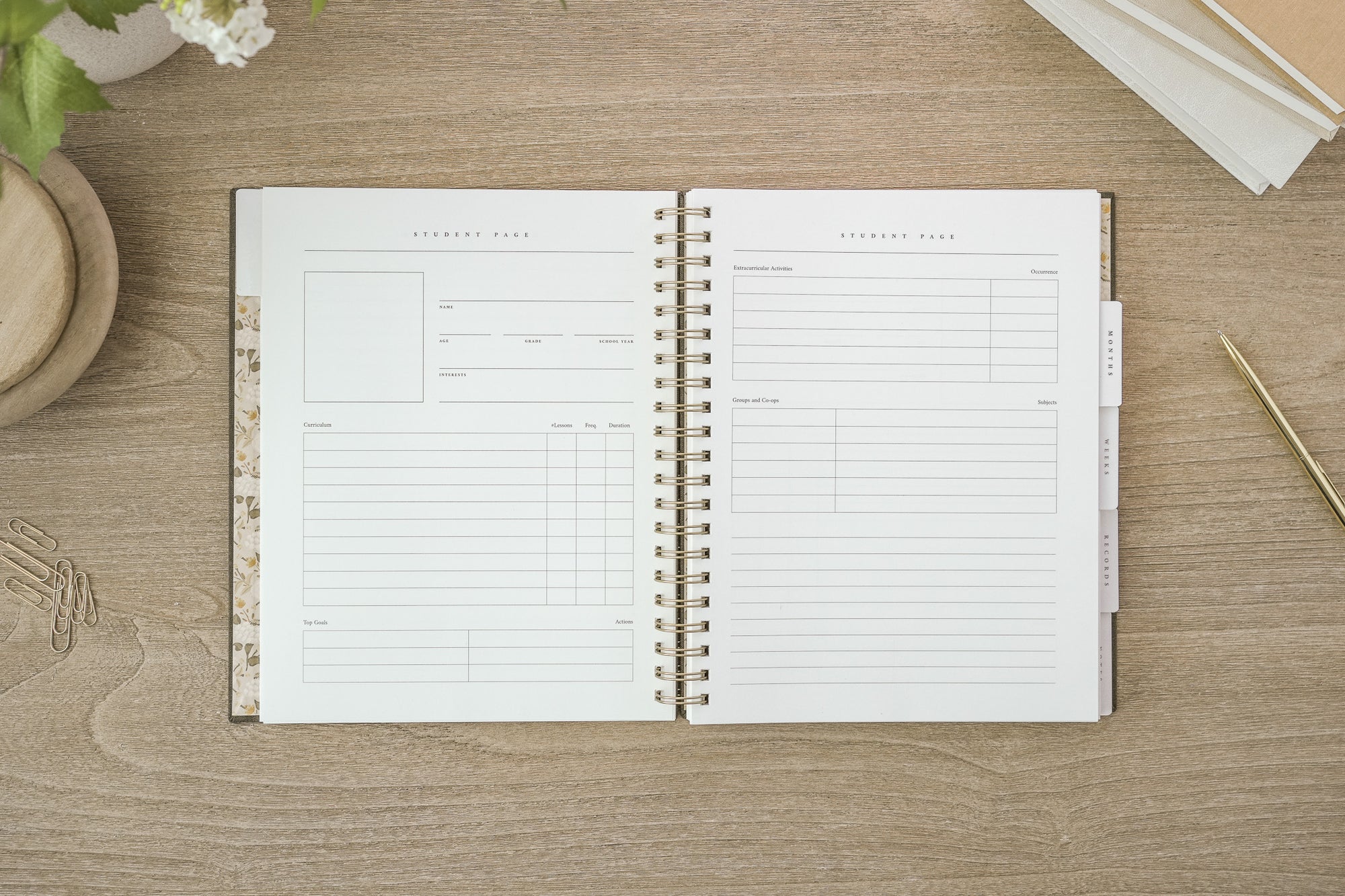 Sparrow Homeschool Planner - Oat