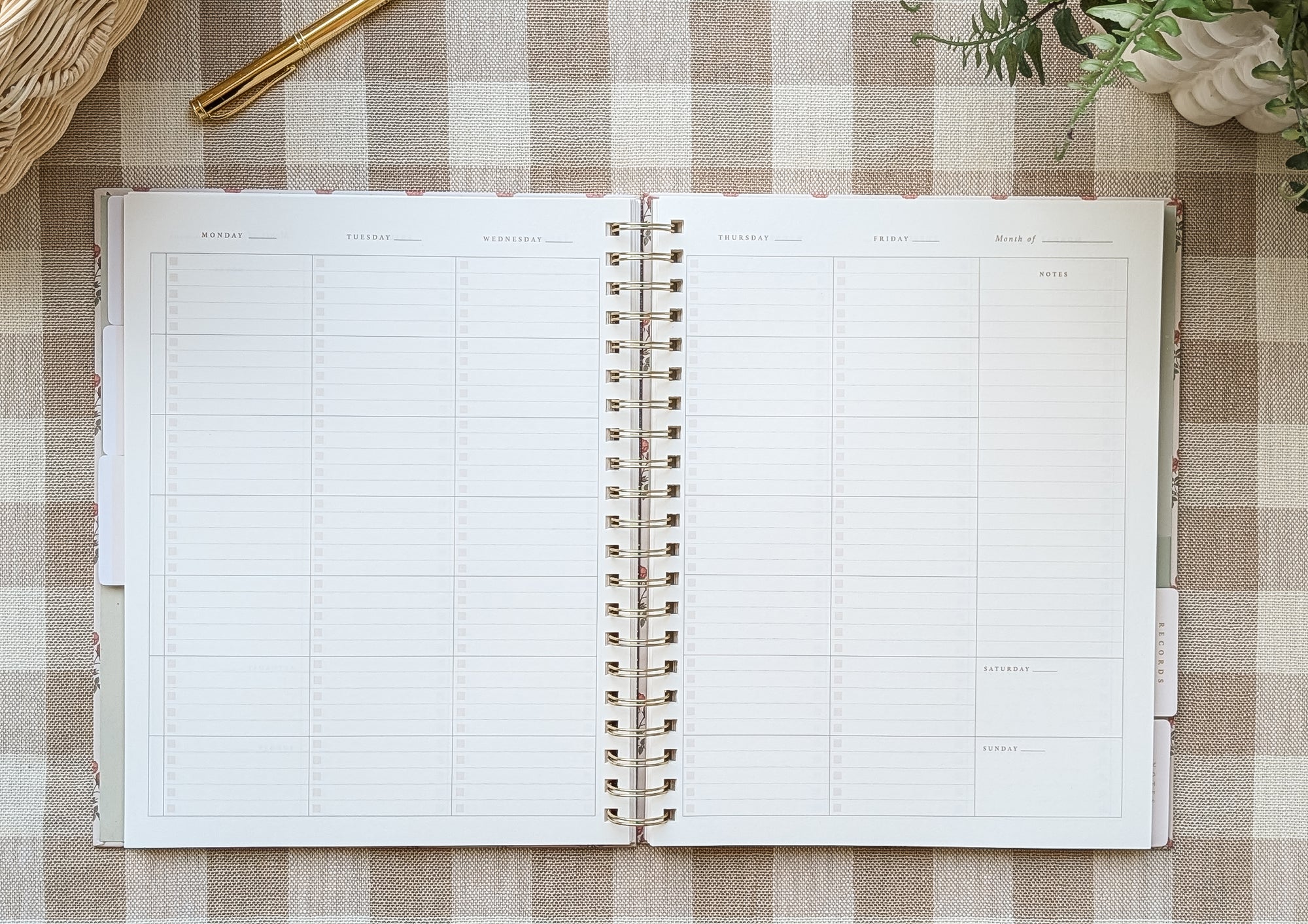 Sparrow Homeschool Planner- Garden Rose